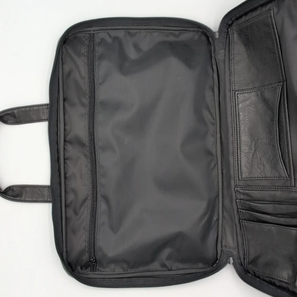 Converse Shoulder PC Bag Faux Soft‎ Leather Clutch Black - Rare Vintage